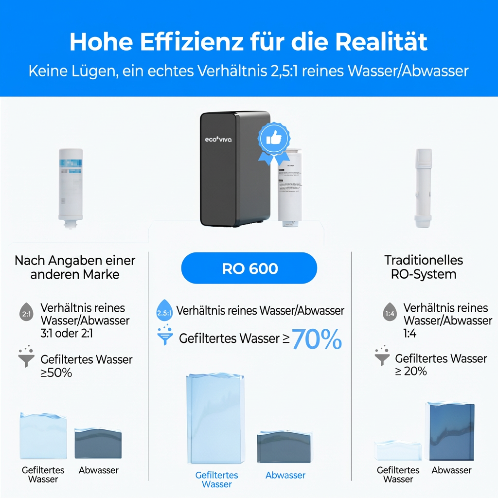 600GPD Tankless Under Sink Reverse Osmosis Water System DE