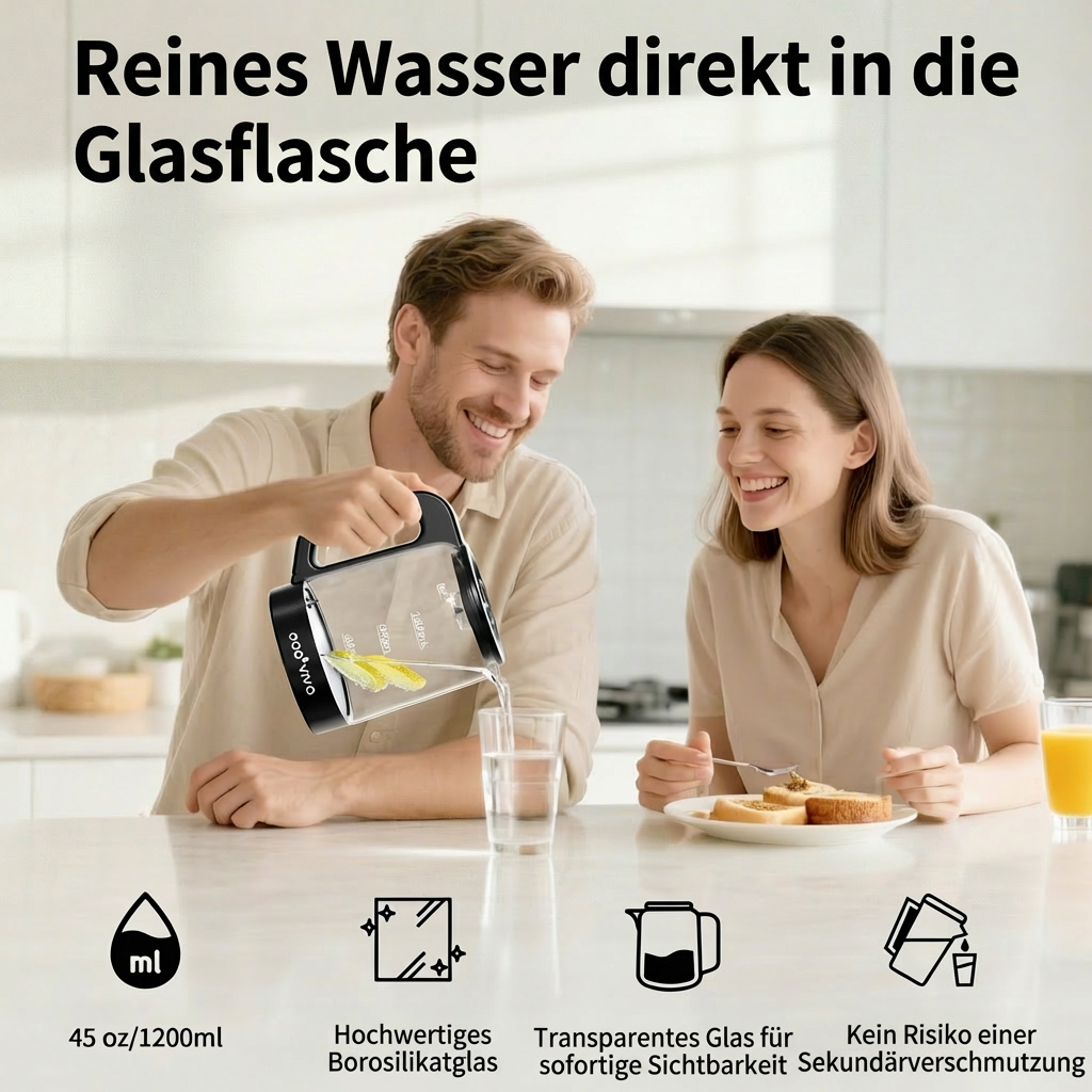 RO200 Countertop Reverse Osmosis System 6-Stage No Installation Desktop Portable Water Purifier DE