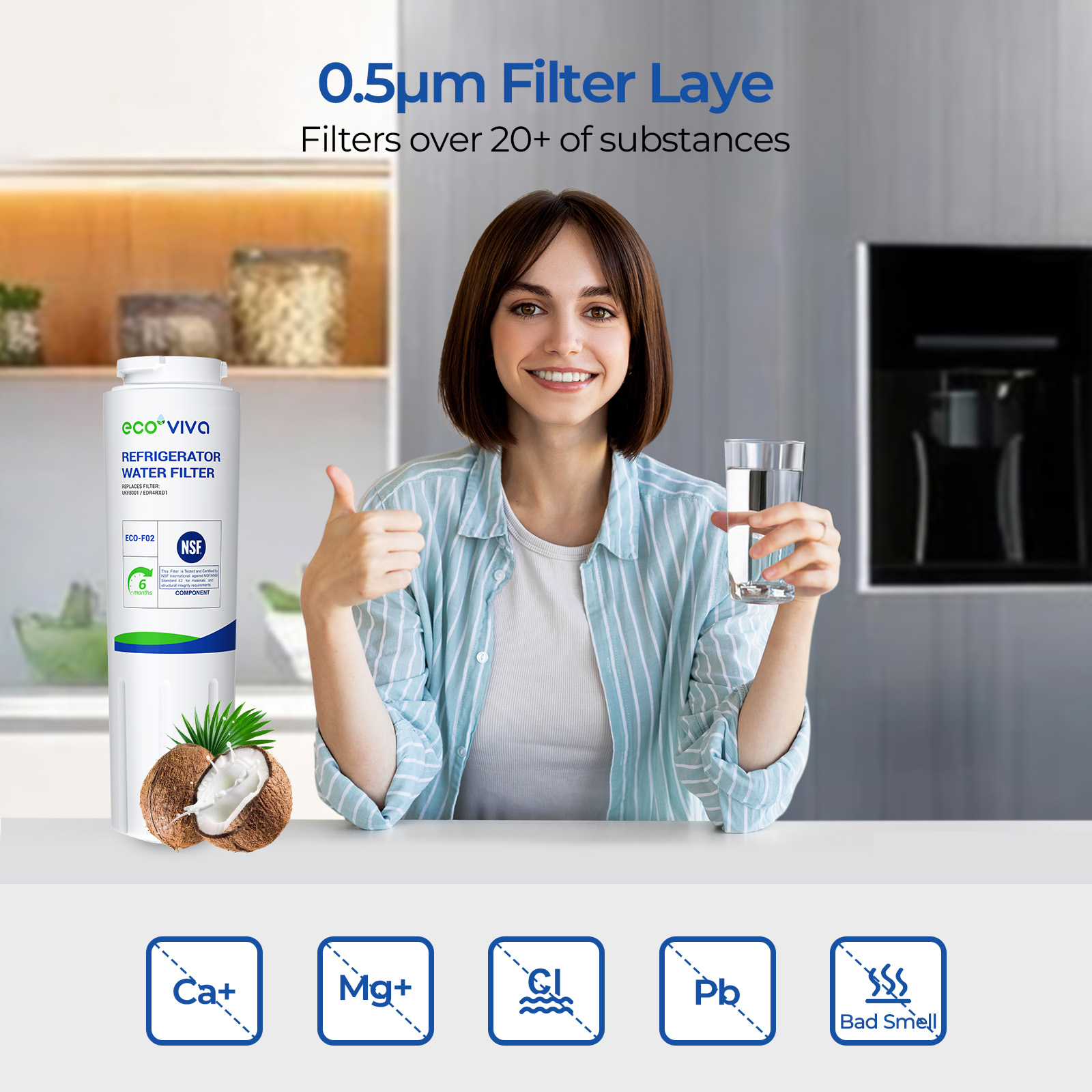 UKF8001 Refrigerator Water Filter 3 Pack