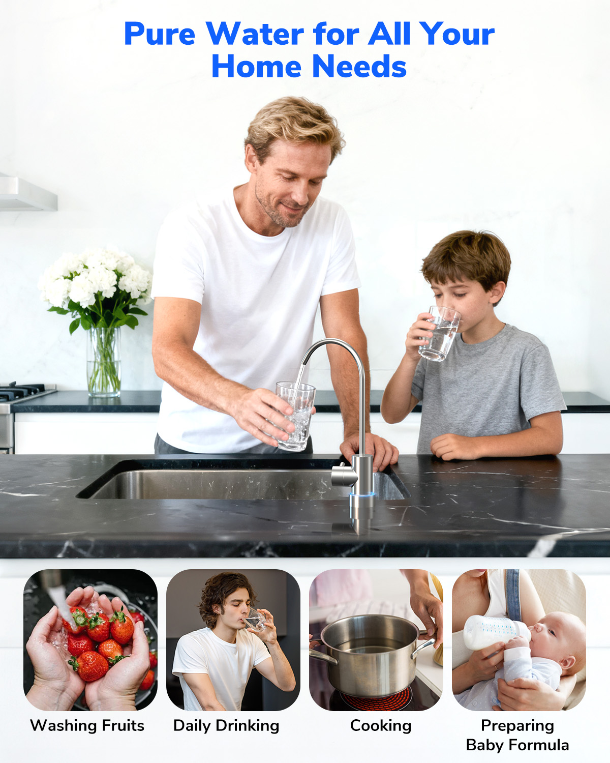 E6 600GPD Tankless Under Sink Reverse Osmosis Water Filter