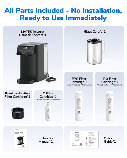 Ecoviva Mate 5 Countertop Reverse Osmosis Water Filter