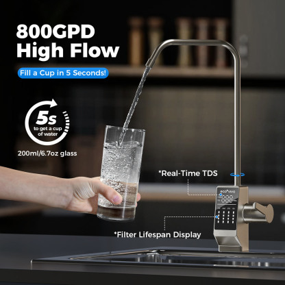 Reverse Osmosis RO Water Filter Filtration Under Sink System 800G