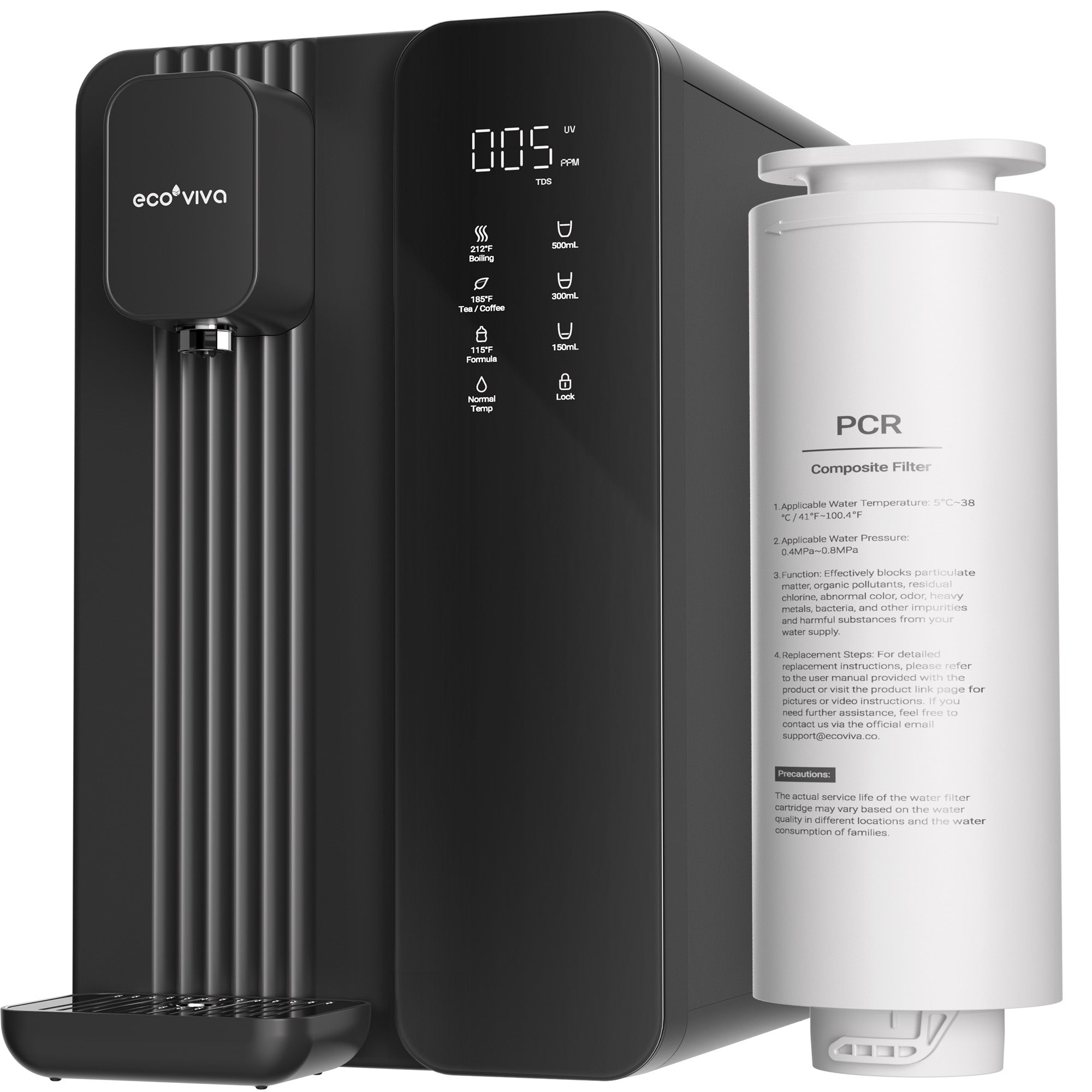 MATE4 UV Countertop Reverse Osmosis Water Filter System DE