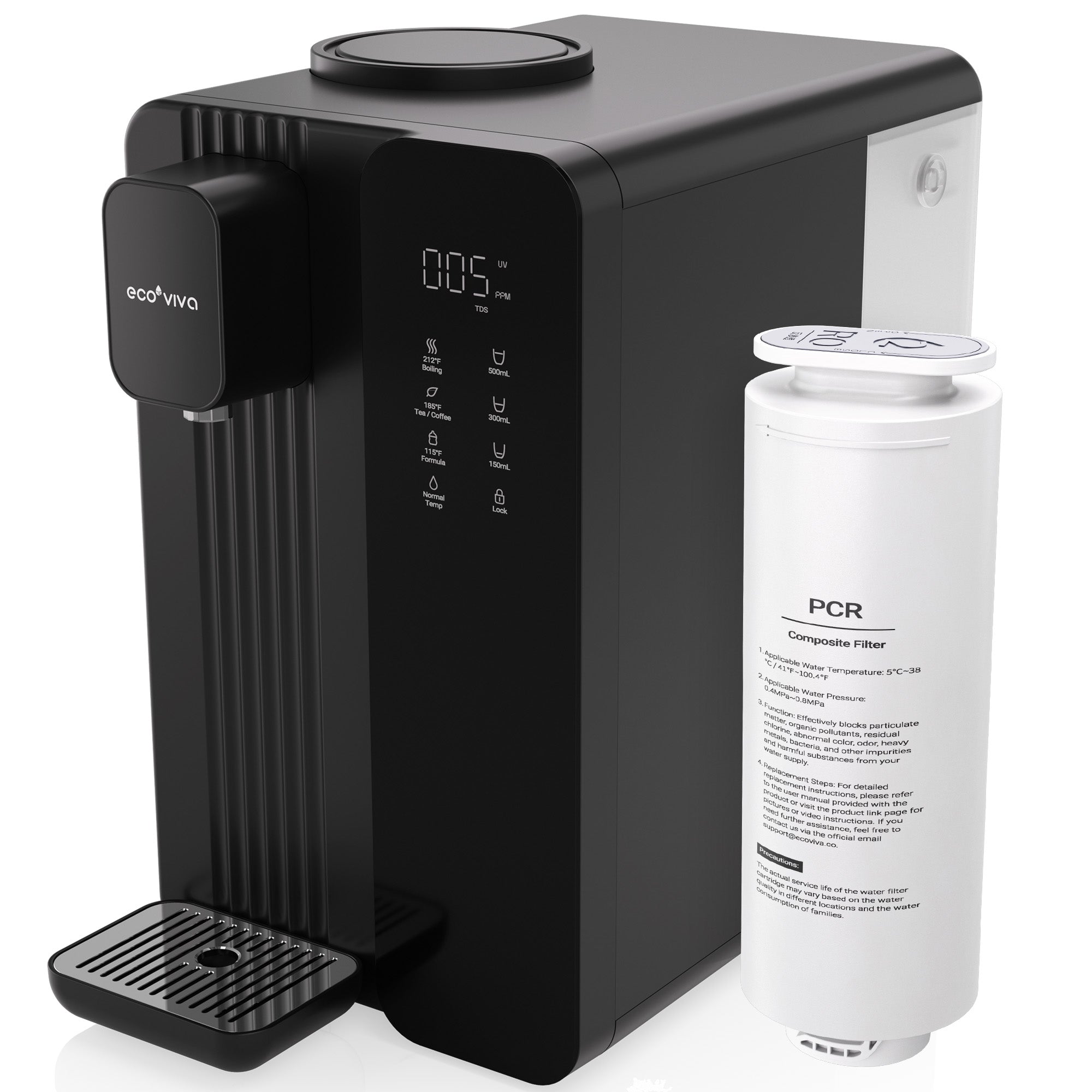 MATE4 UV Countertop Reverse Osmosis Water Filter System DE