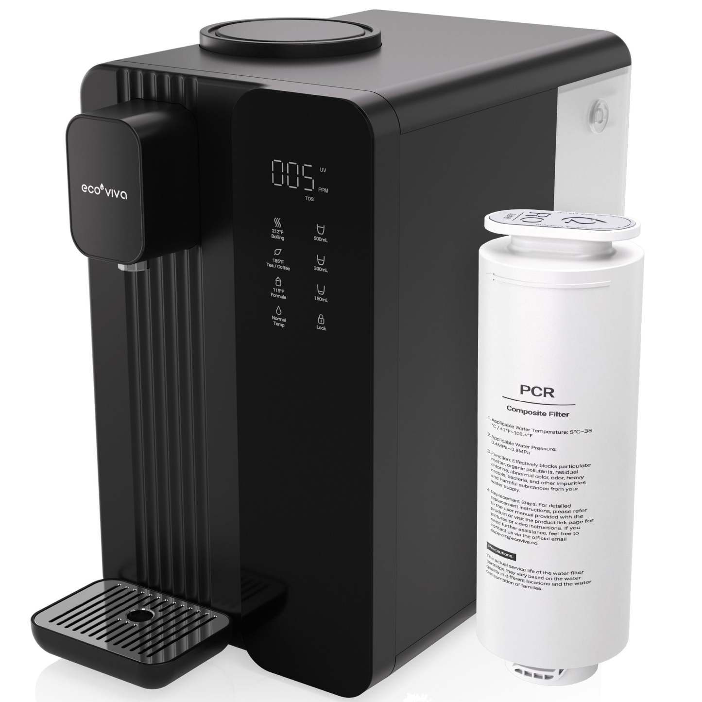MATE4 UV Countertop Reverse Osmosis Water Filter System DE