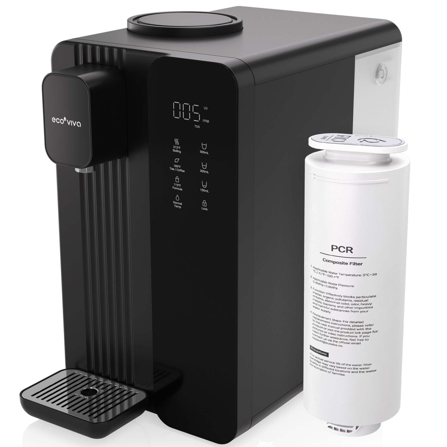 MATE4 UV Countertop Reverse Osmosis Water Filter System DE