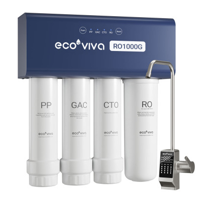 Reverse Osmosis RO Water Filter Filtration Under Sink System 1000G EU