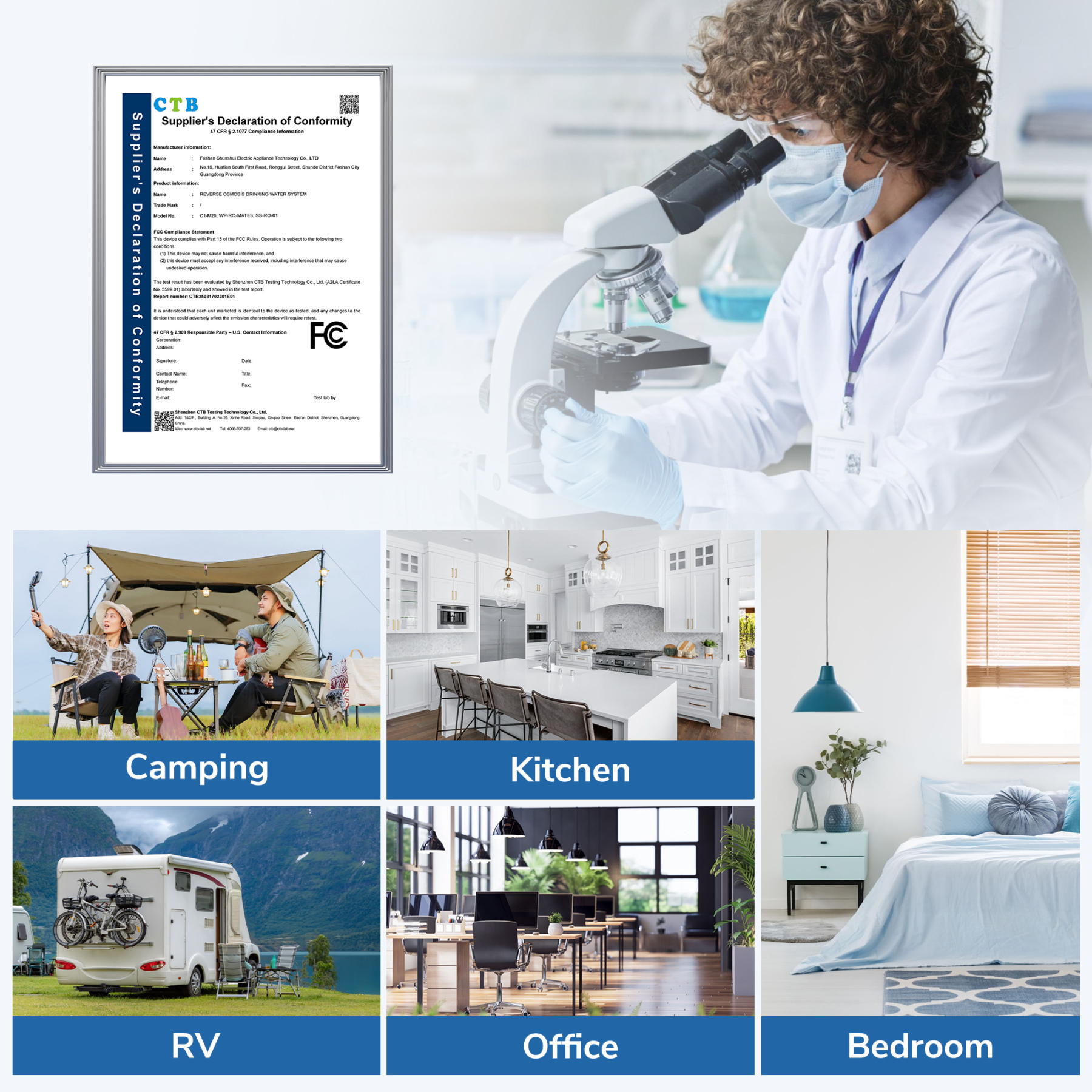 Ecoviva 5L WM3 Countertop RO Water Purifier, No-Installation Reverse Osmosis System with 7-Stage Filtration and 3:1 Ratio, Includes Alkaline Pitcher, White