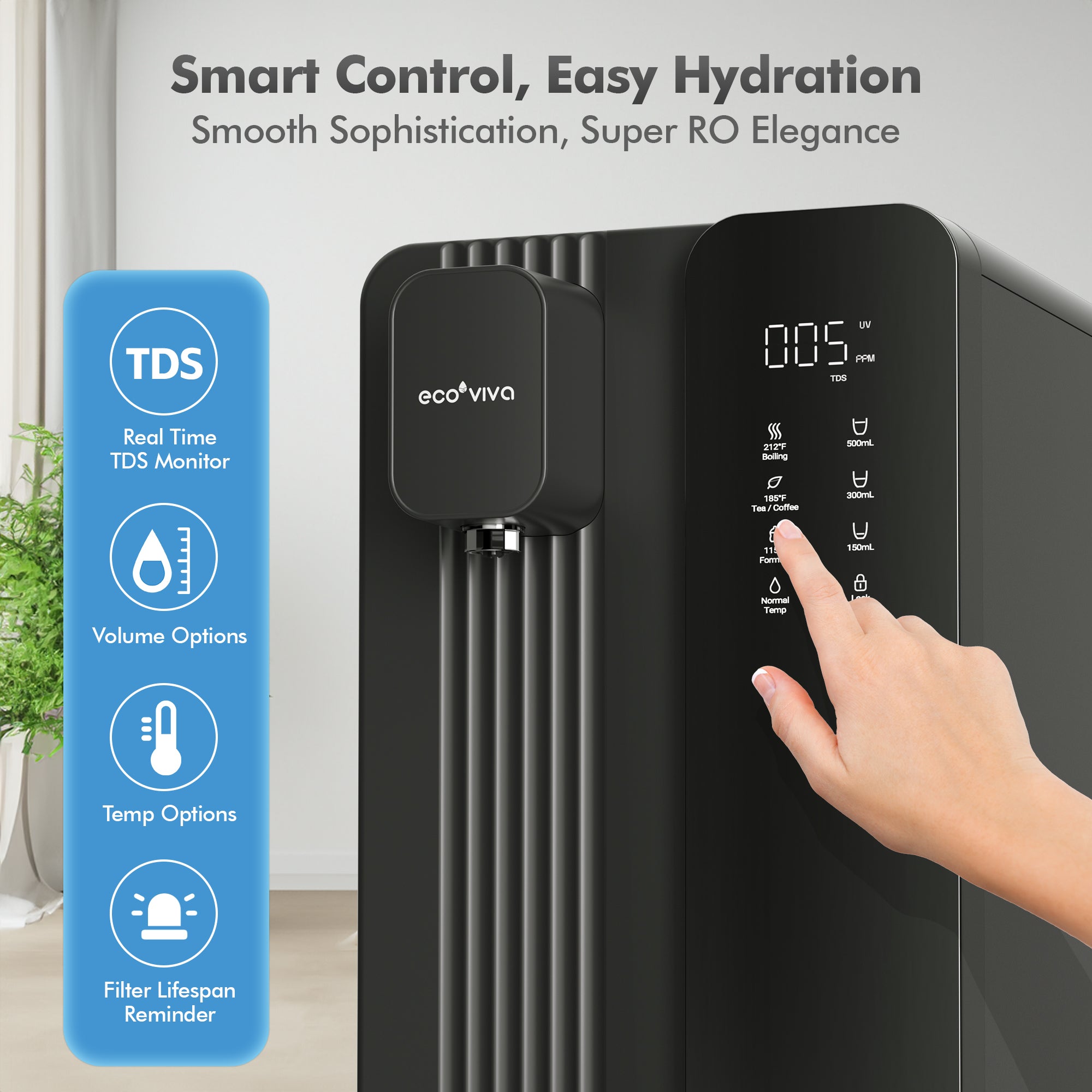 MATE4 UV Countertop Reverse Osmosis Water Filter System DE