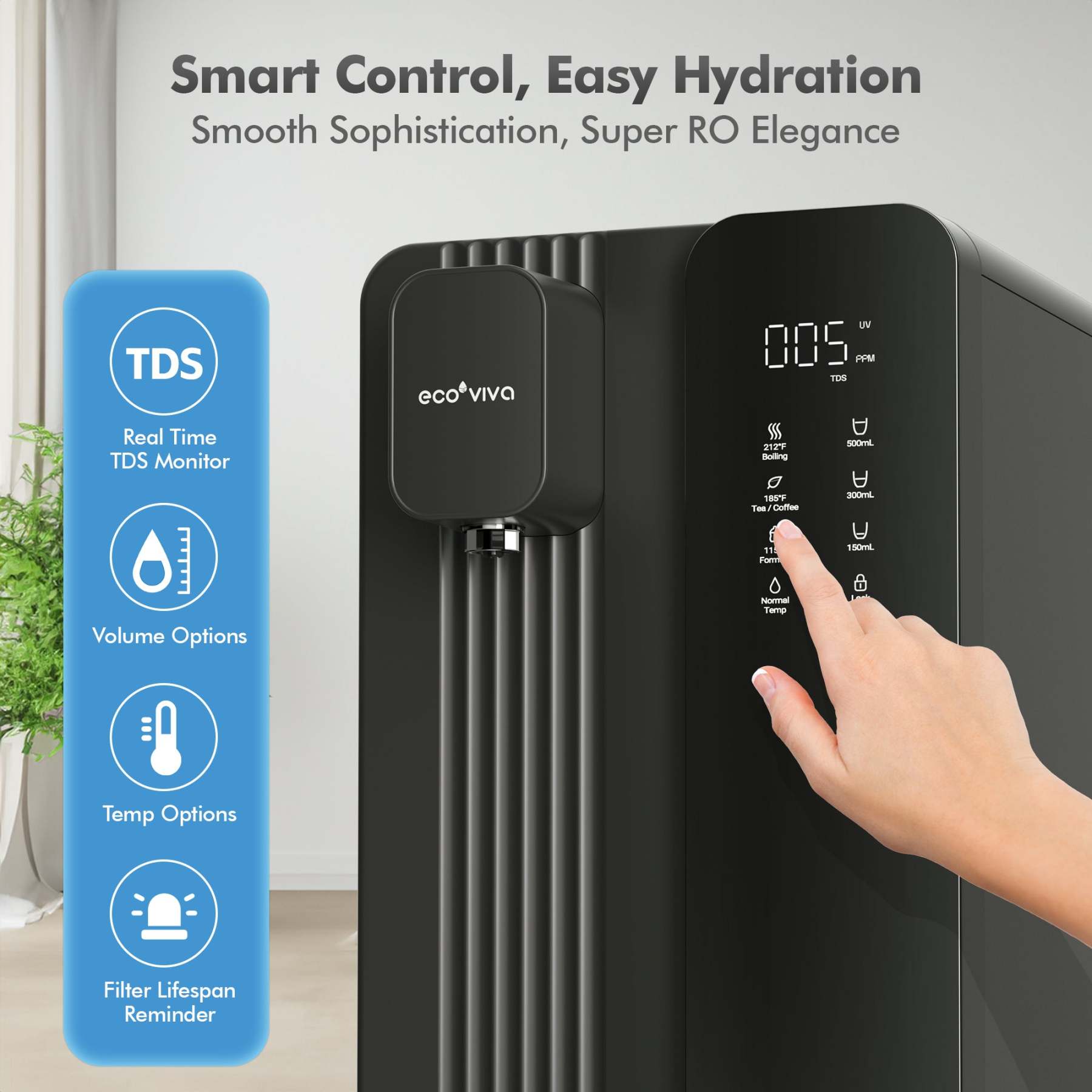 MATE4 UV Countertop Reverse Osmosis Water Filter System DE