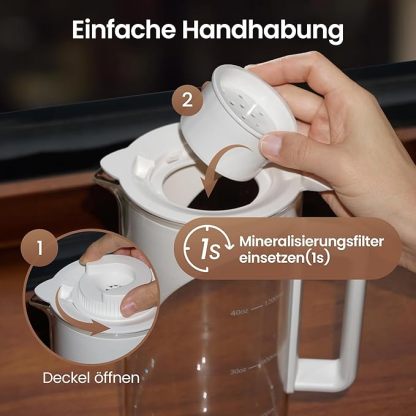 Ecoviva Remineralization Filter 2-Pack Alkaline Post Treatment Filter for Reverse Osmosis Systems EU