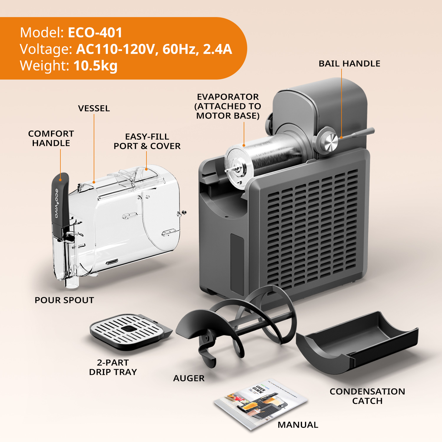Slushie Machine ECO-401 Professional Frozen Drink Maker With Flash-Freezing Technology
