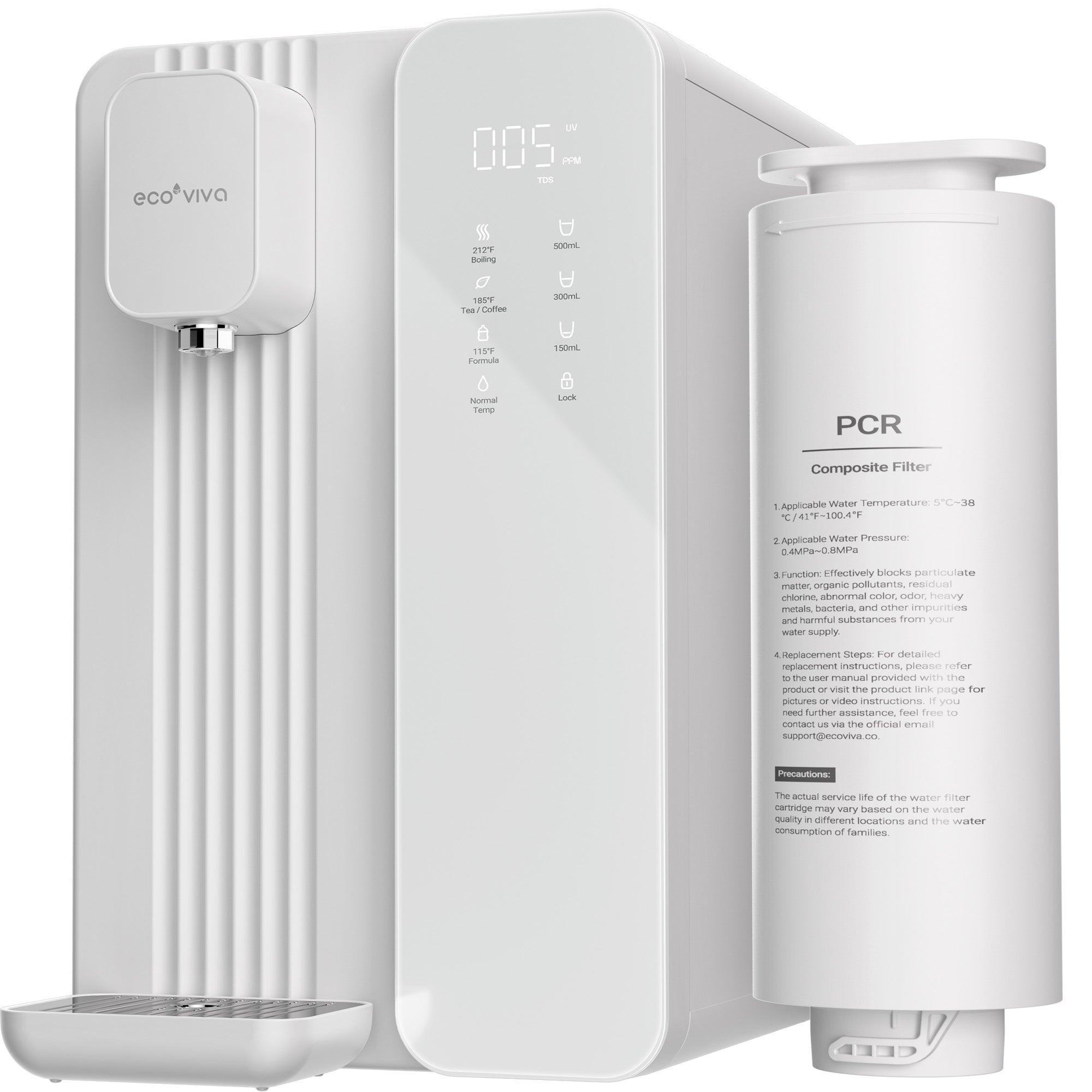 MATE4 UV Countertop Reverse Osmosis Water Filter System DE