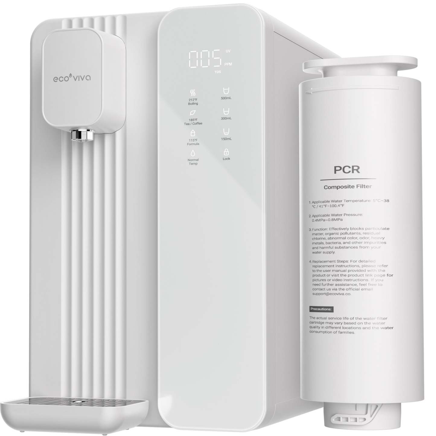 MATE4 UV Countertop Reverse Osmosis Water Filter System DE