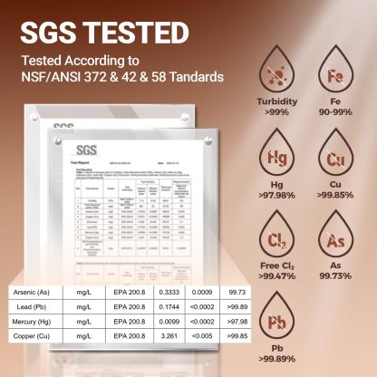 0.01μm Ultra-Filtration Under Sink Tankless Water Filter System 800G