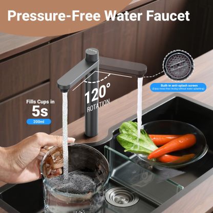 0.01μm Ultra-Filtration Under Sink Tankless Water Filter System 800G