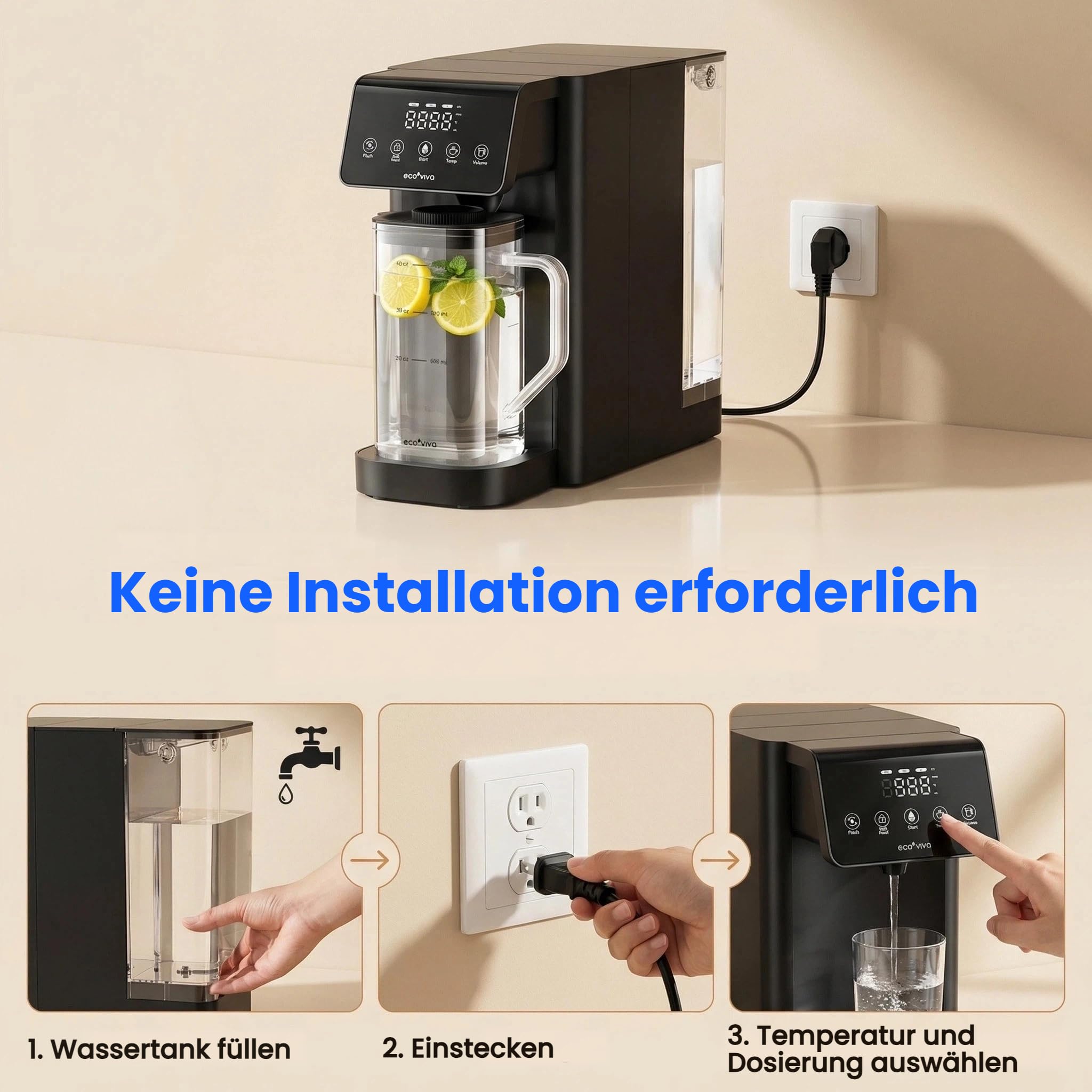 Ecoviva Mate 5 Countertop Reverse Osmosis Water Filter EU