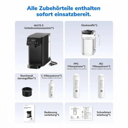 Ecoviva Mate 5 Countertop Reverse Osmosis Water Filter EU