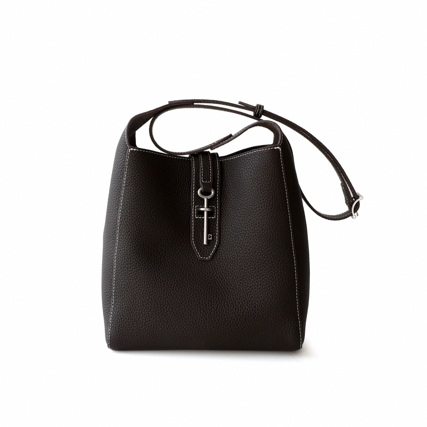 Genuine Leather Shoulder Bags, Casual Style Leather Tote Bag, Minimal Design Handbag