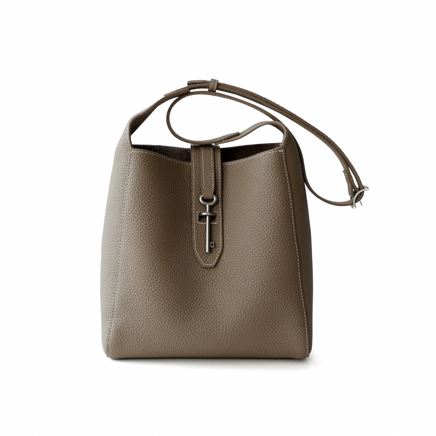 Genuine Leather Shoulder Bags, Casual Style Leather Tote Bag, Minimal Design Handbag