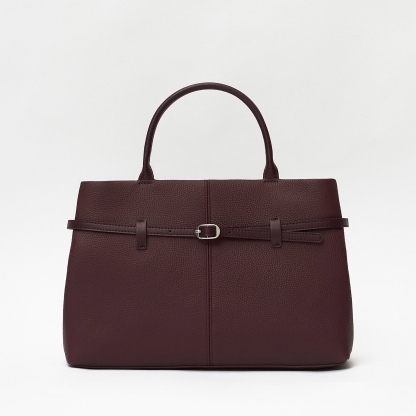 Grained Leather Tote Bags, Classic Design Leather Top Handle Bags, Leather Shoulder Bags