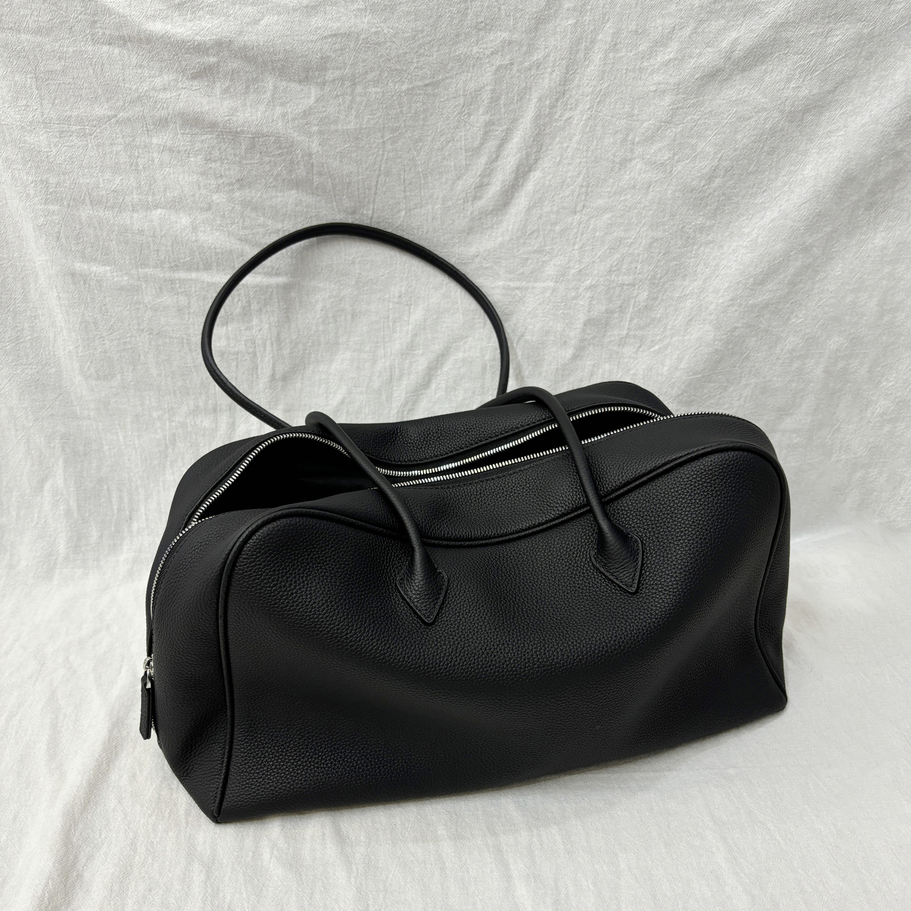 Soft Leather Top Handle Bag, Classic Minimal Tote Bags, Large Leather 