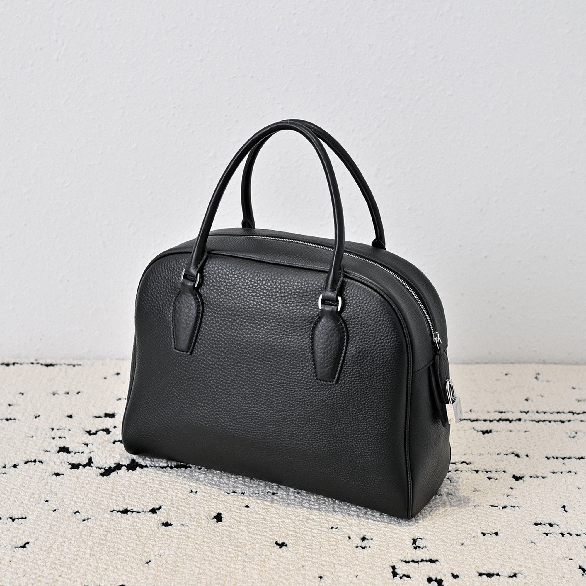 Genuine Leather Tote Bags, Women's Minimal Design Top Handle Bags, Leather Shoulder Bag