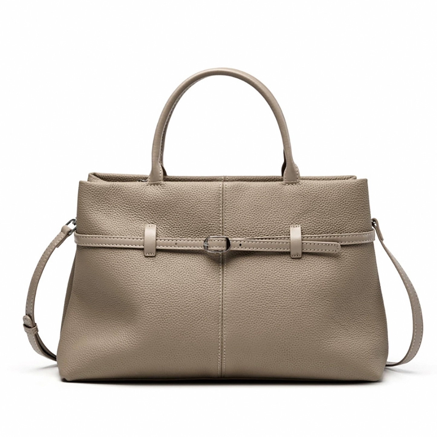 Grained Leather Tote Bags, Classic Design Leather Top Handle Bags, Leather Shoulder Bags