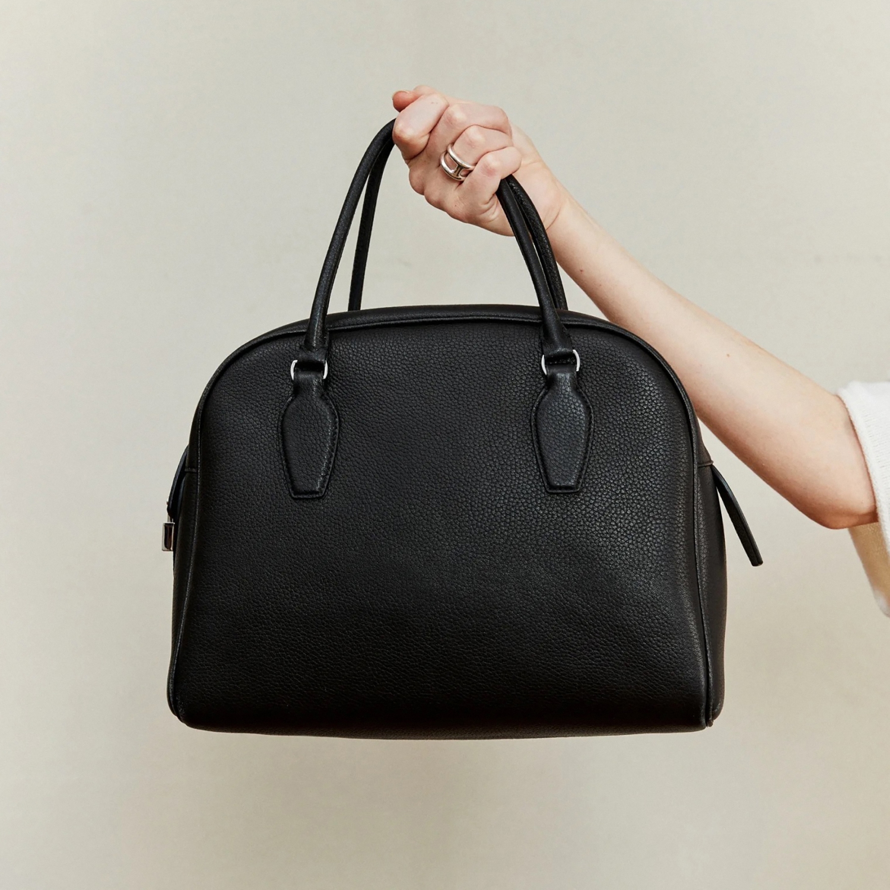 Genuine Leather Tote Bags, Women's Minimal Design Top Handle Bags, Leather Shoulder Bag