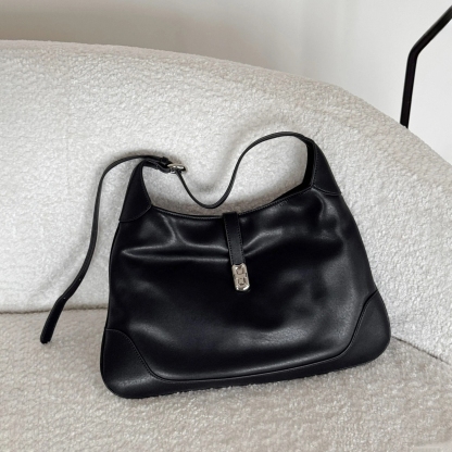 Minimal Design Leather Shoulder Bag, Leather Tote Bags, Women's Shoulder Bags