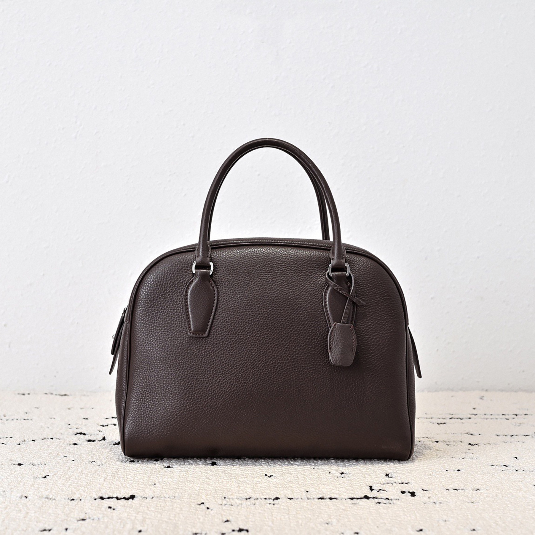 Genuine Leather Tote Bags, Women's Minimal Design Top Handle Bags, Leather Shoulder Bag