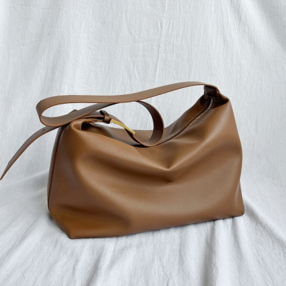 Minimal Design Tote Bags, Soft Leather Shoulder Bags, Large Tote Bag