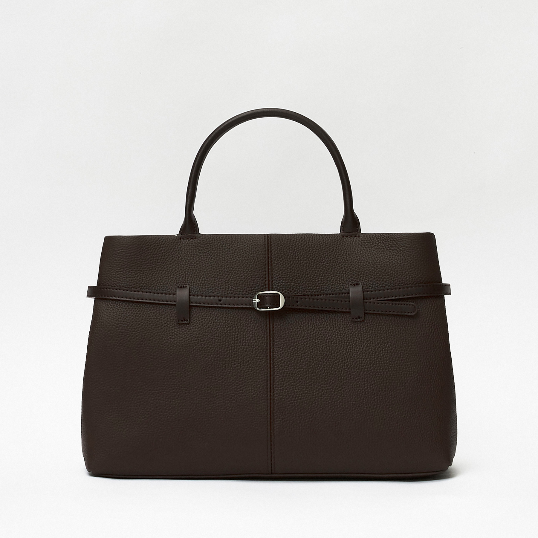 Grained Leather Tote Bags, Classic Design Leather Top Handle Bags, Leather Shoulder Bags