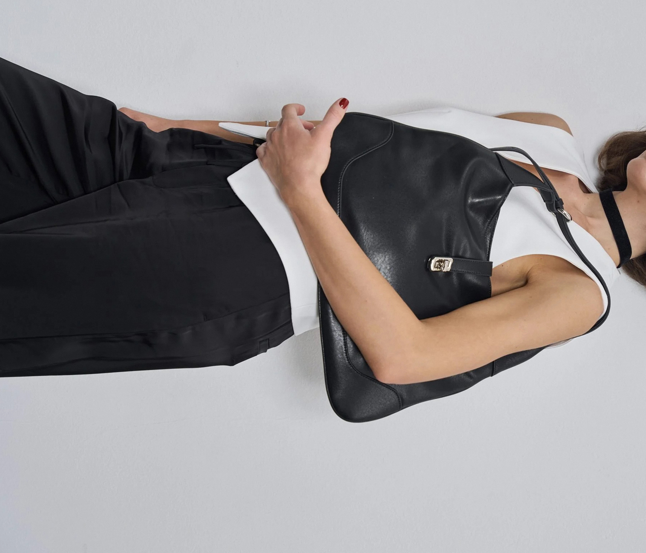 Minimal Design Leather Shoulder Bag, Leather Tote Bags, Women's Shoulder Bags