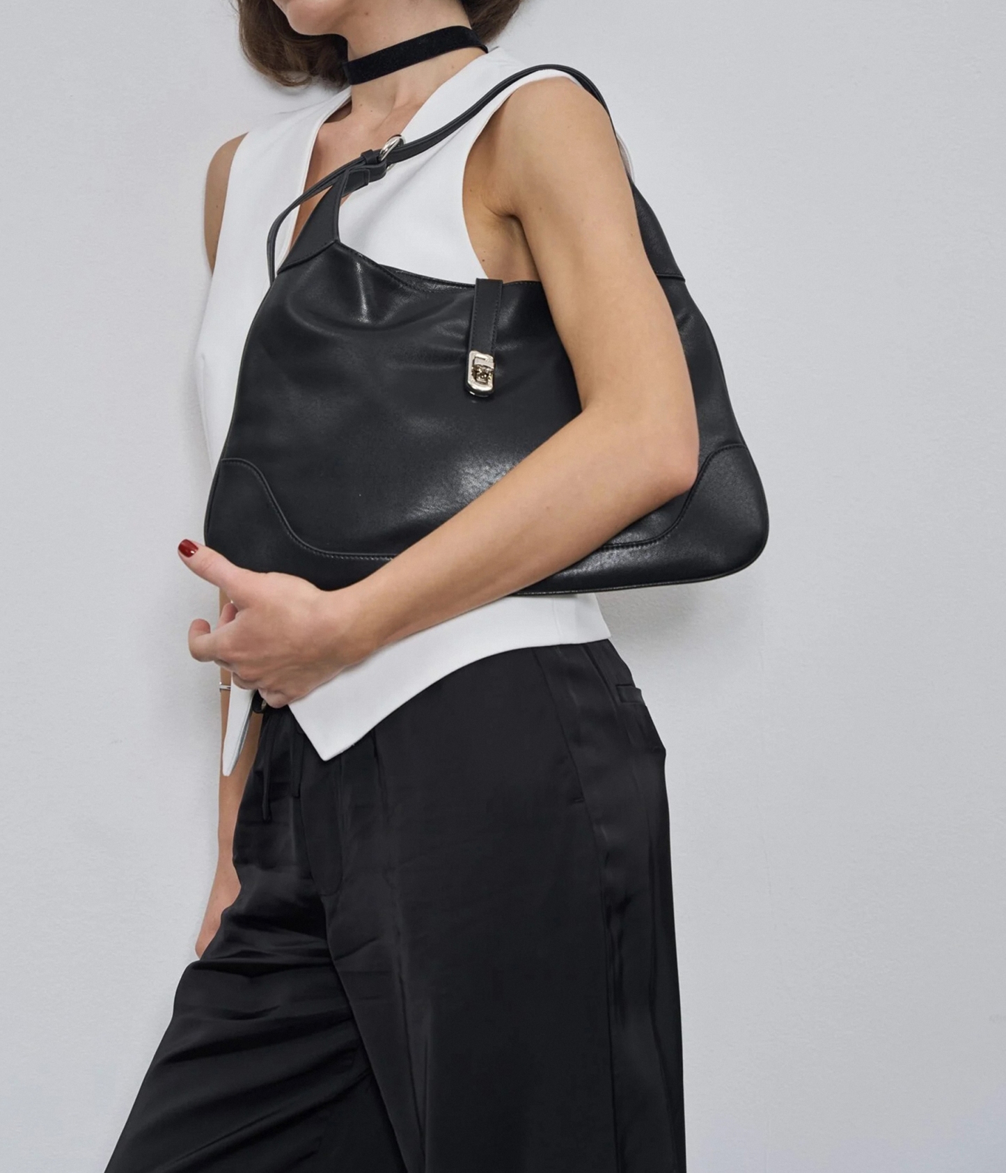 Minimal Design Leather Shoulder Bag, Leather Tote Bags, Women's Shoulder Bags