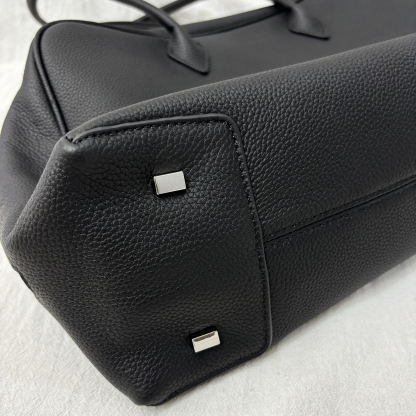 Soft Leather Top Handle Bag, Classic Minimal Tote Bags, Large Leather Tote