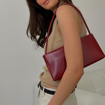 Minimal Shoulder Bags, Women's Leather Handbags, Timeless Design Shoulder Bags