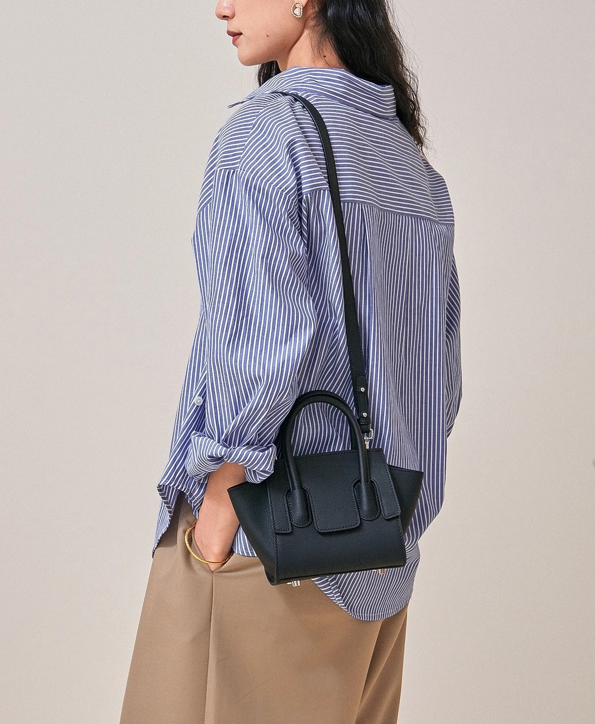 Small Leather Top Handle Bag, Mini leather Shoulder Bags, Minimal Timeless Design Purse