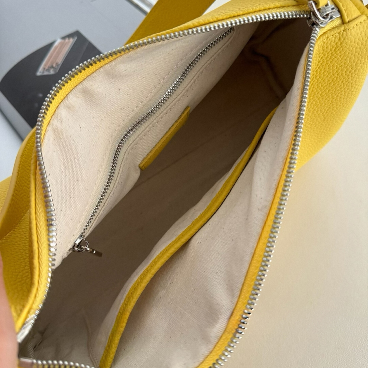 Leather Shoulder Bag, Leather Handbags with Lock Charm, Spring Summer Leather Tote Bag