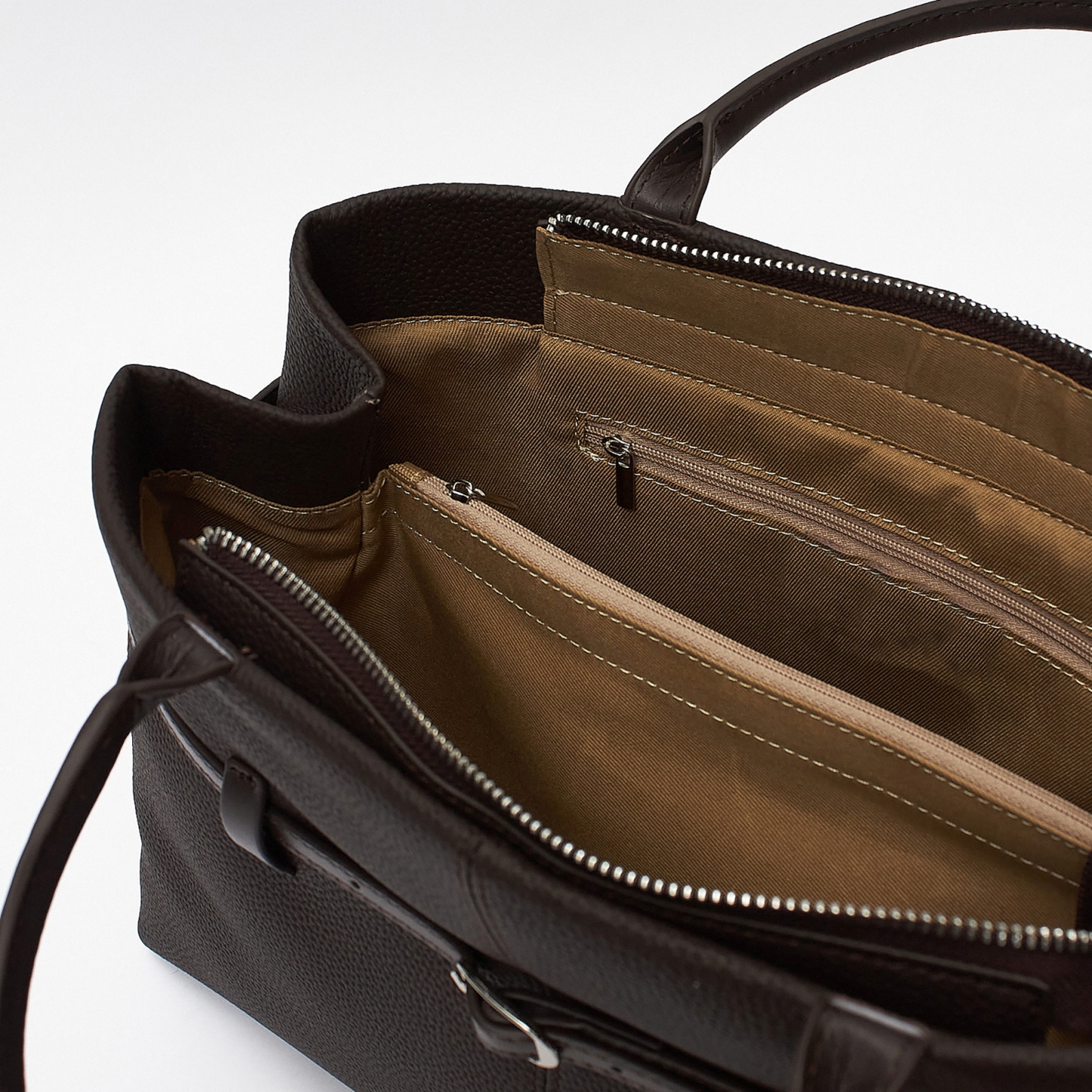 Grained Leather Tote Bags, Classic Design Leather Top Handle Bags, Leather Shoulder Bags