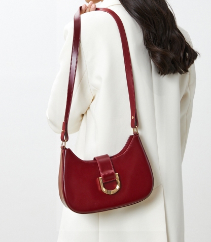 Women's Leather Shoulder Bags, Elegant Leather Purse, Minimal Design Shoulder Bag