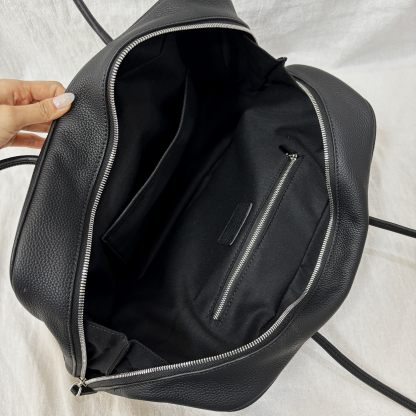 Soft Leather Top Handle Bag, Classic Minimal Tote Bags, Large Leather Tote