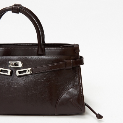 Classic Top Handle Bags, Genuine Leather Small Tote Bag, Women's Leather Shoulder Bag