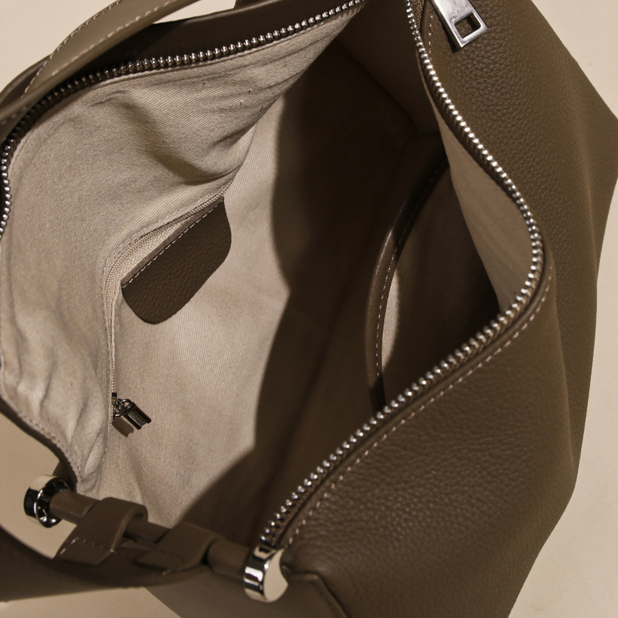 Full Grain Leather Tote Bag, Minimal Design Shoulder Bag, Leather Top Handle Bag