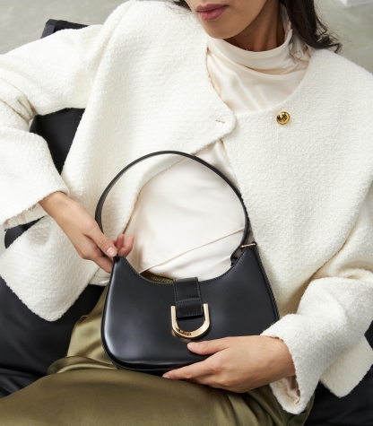 Women's Leather Shoulder Bags, Elegant Leather Purse, Minimal Design Shoulder Bag