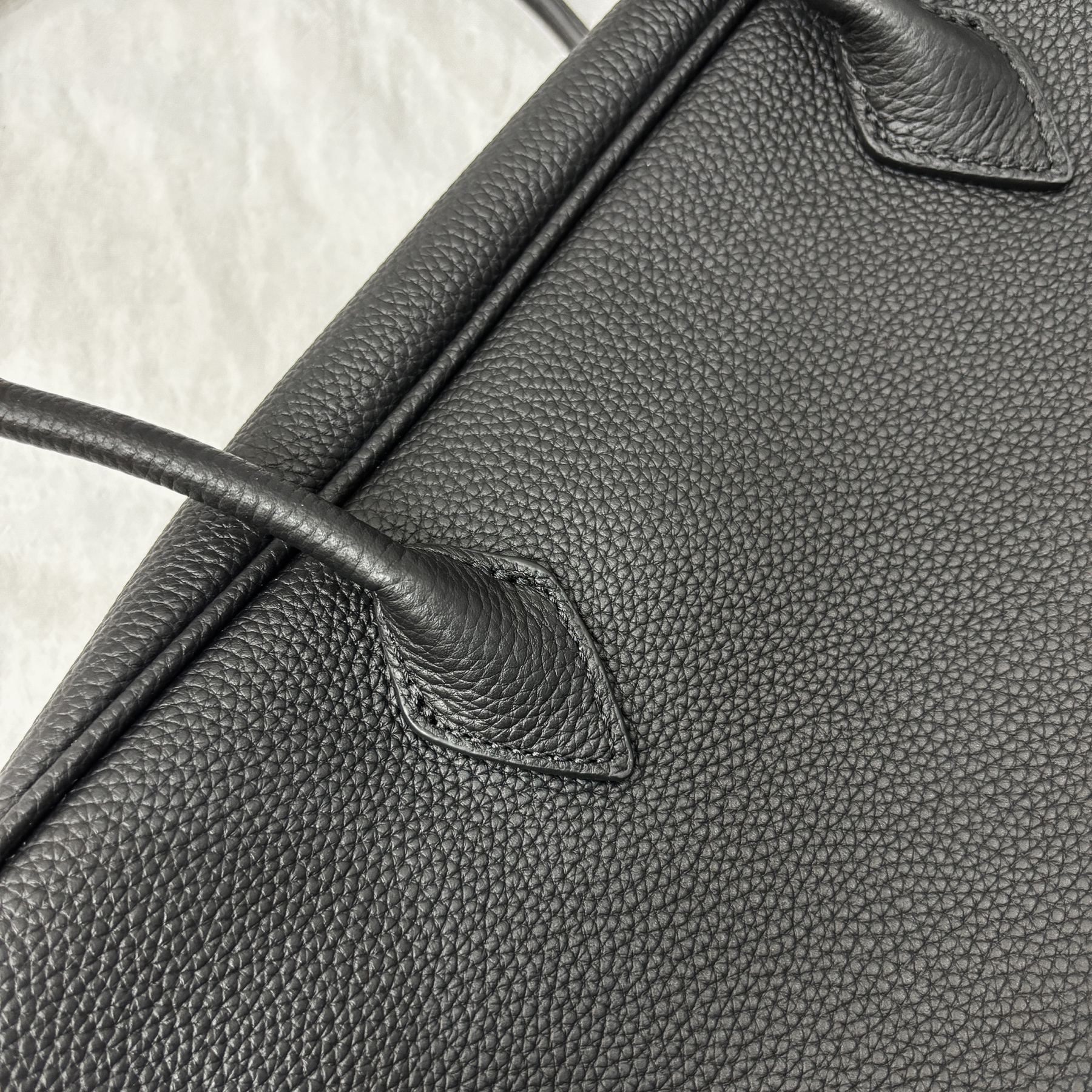 Soft Leather Top Handle Bag, Classic Minimal Tote Bags, Large Leather Tote