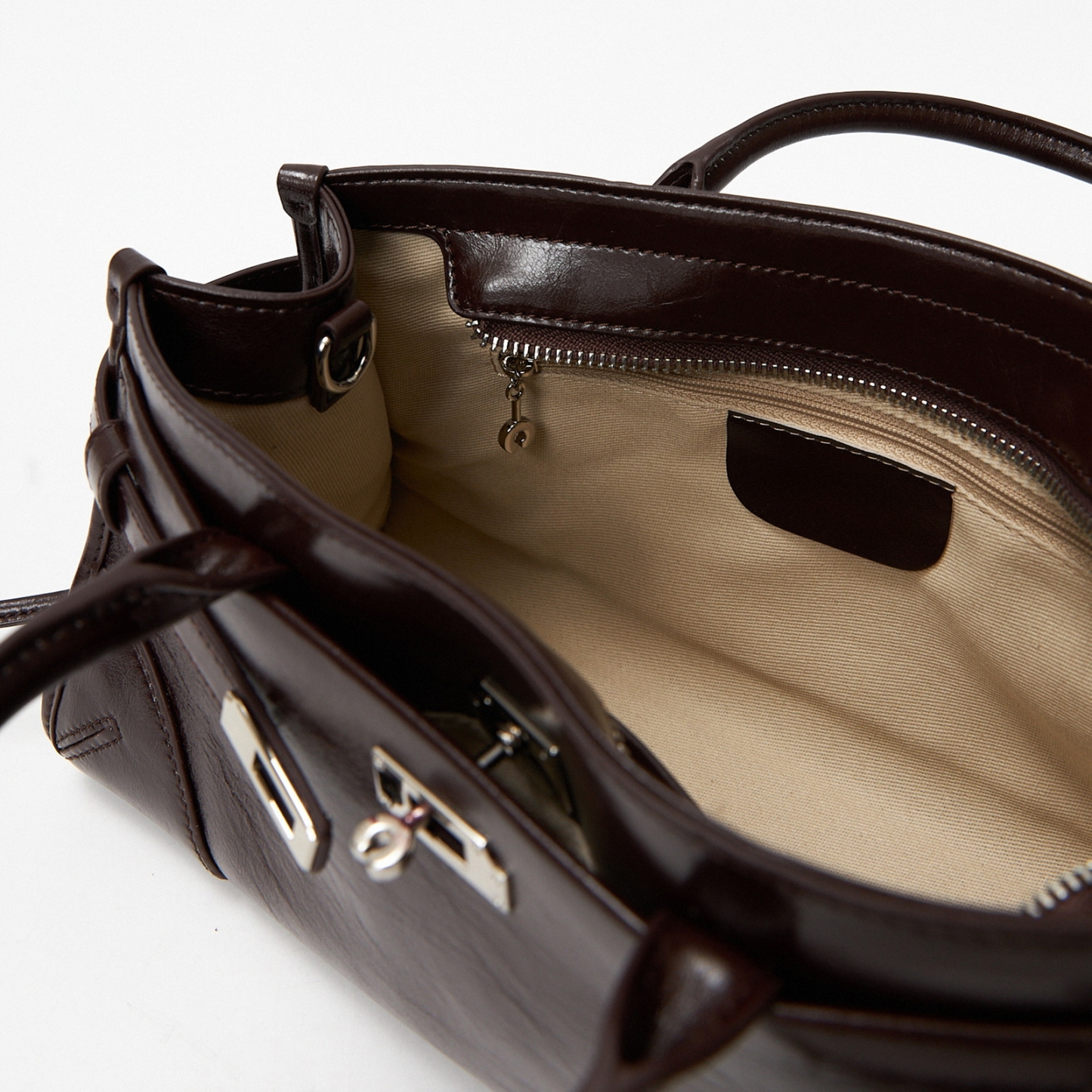 Classic Top Handle Bags, Genuine Leather Small Tote Bag, Women's Leather Shoulder Bag