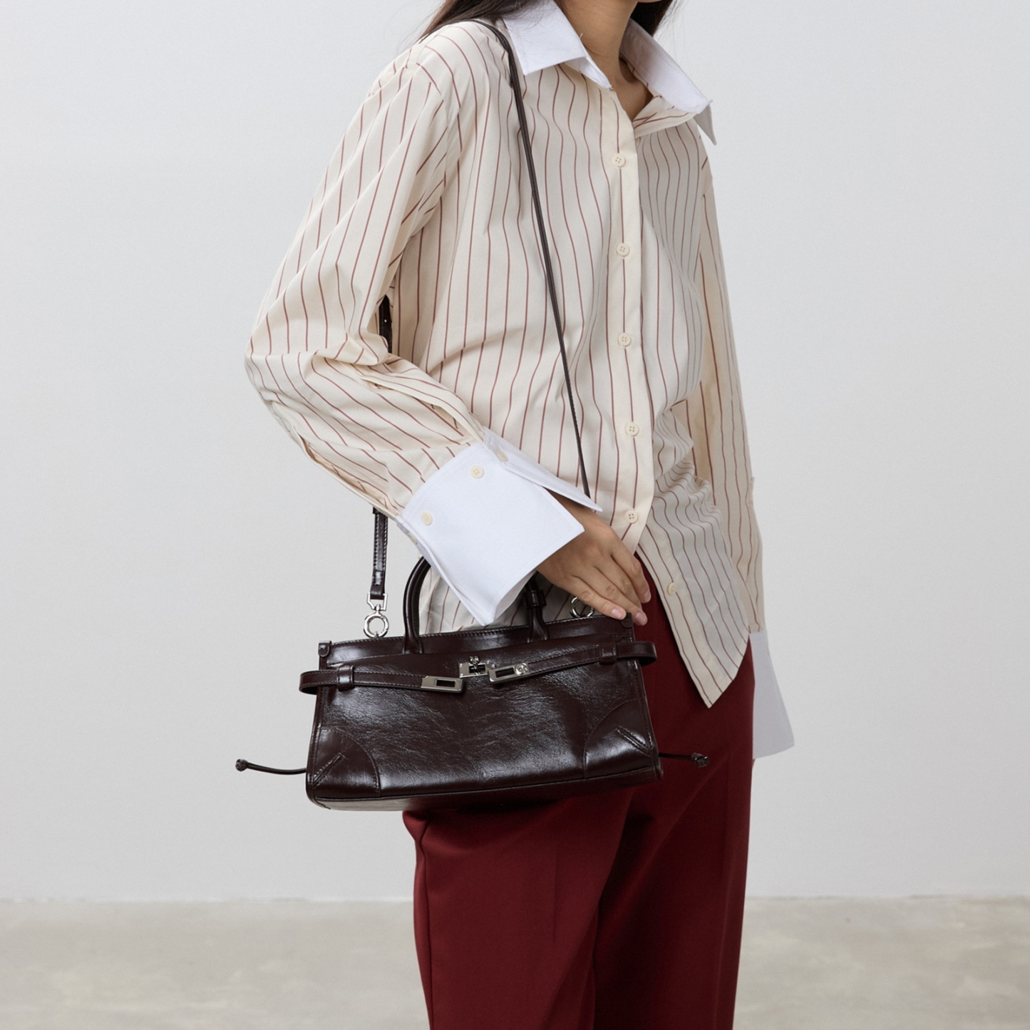 Classic Top Handle Bags, Genuine Leather Small Tote Bag, Women's Leather Shoulder Bag