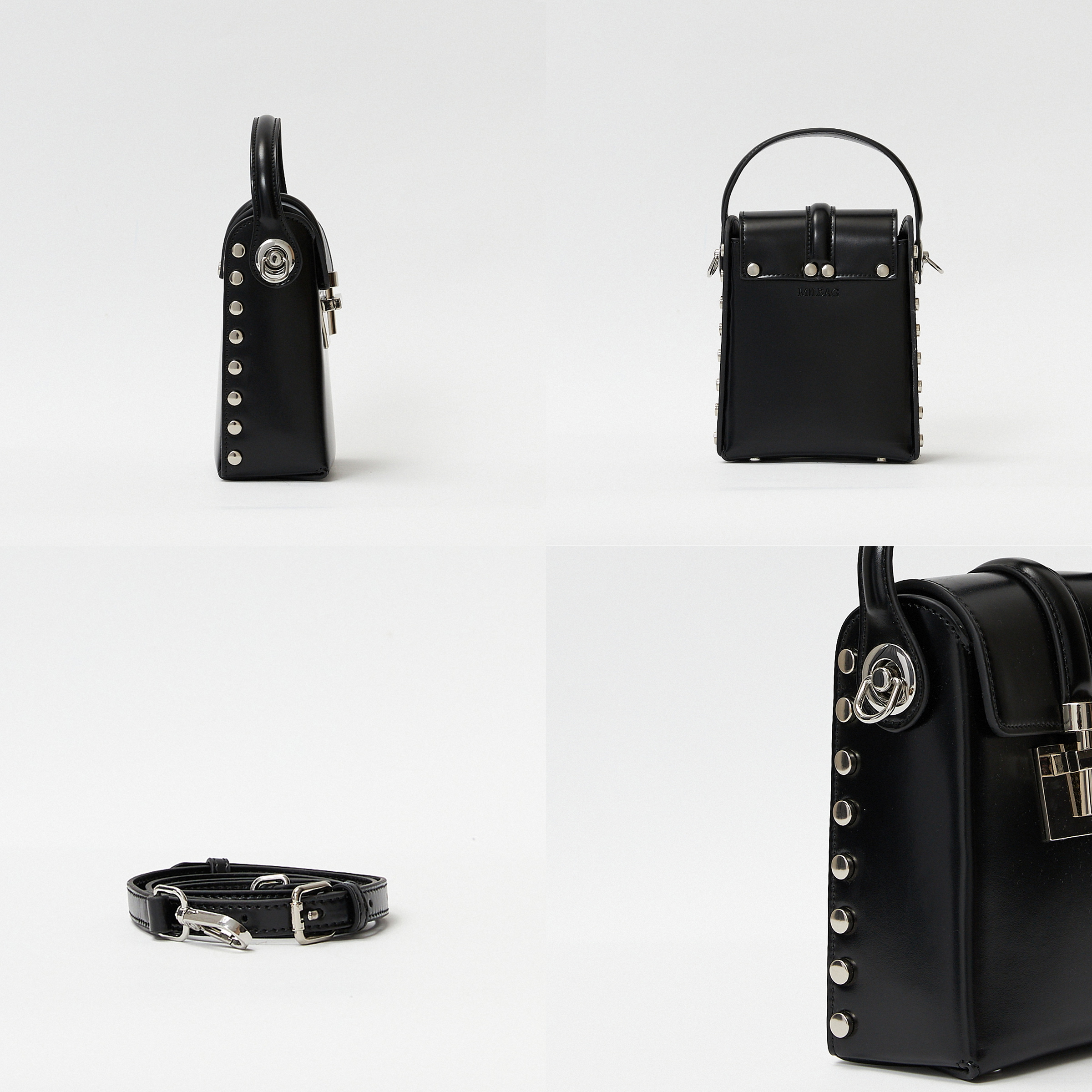 Leather Shoulder Bags, Leather Box Bag, Minimal Design Shoulder Bag