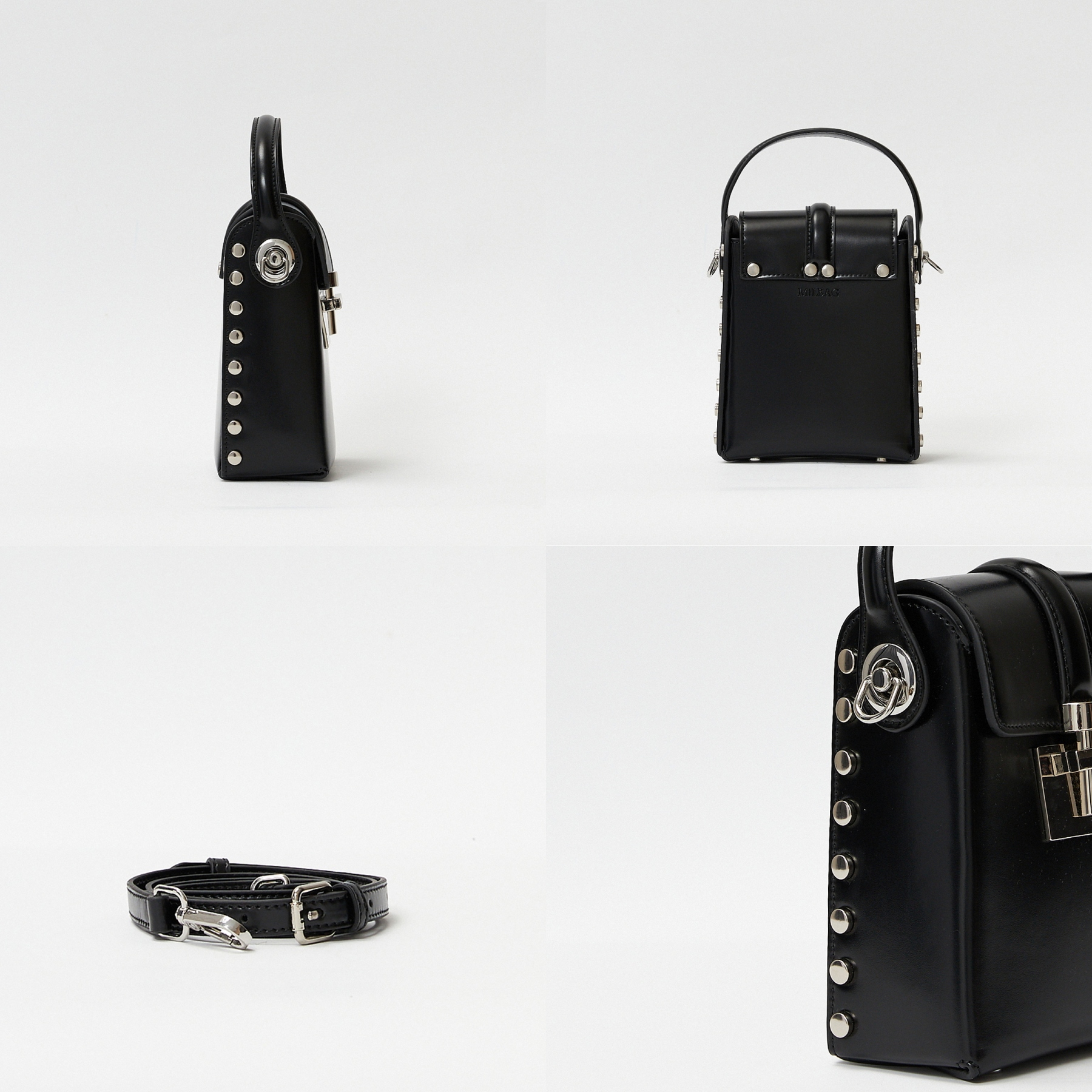 Leather Shoulder Bags, Leather Box Bag, Minimal Design Shoulder Bag